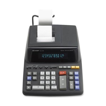 SHARP EL2196BL EL2196BL Two-Color Printing Calculator Black/Red Print 3.7 Lines/Sec EL2196
